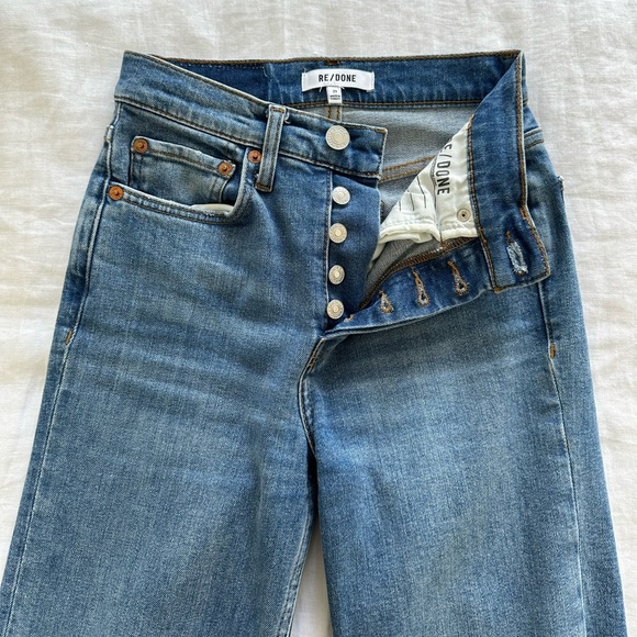 RE/DONE Comfort Stretch High Rise Stove Pipe Jeans - Picture 5 of 10